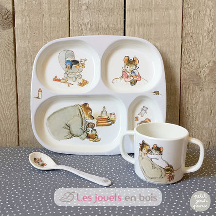 Plate tray with compartments Ernest and Célestine PJ-EC935K Petit Jour 6