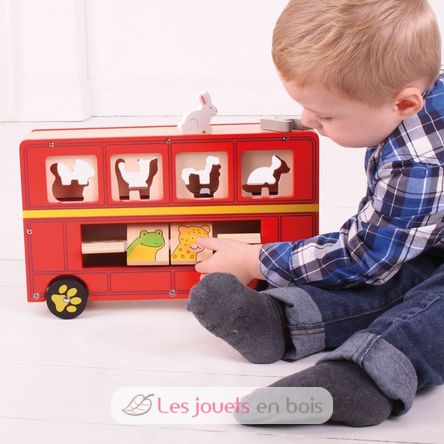 Red bus sorter BJ692 Bigjigs Toys 3
