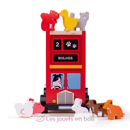 Red bus sorter BJ692 Bigjigs Toys 2