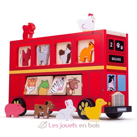 Red bus sorter BJ692 Bigjigs Toys 1