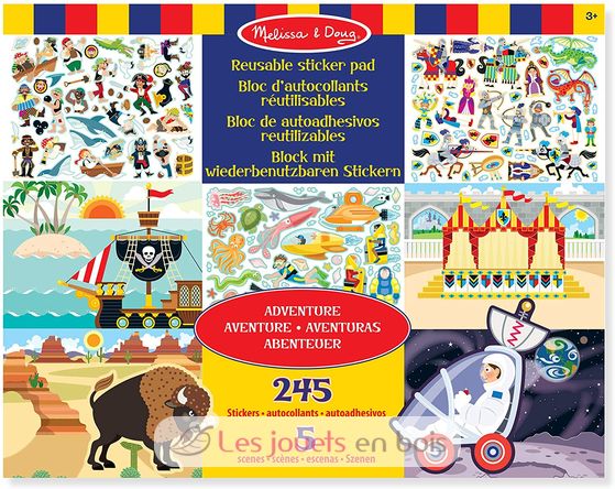 245 reusable stickers - Adventure theme MD-19115 Melissa & Doug 1