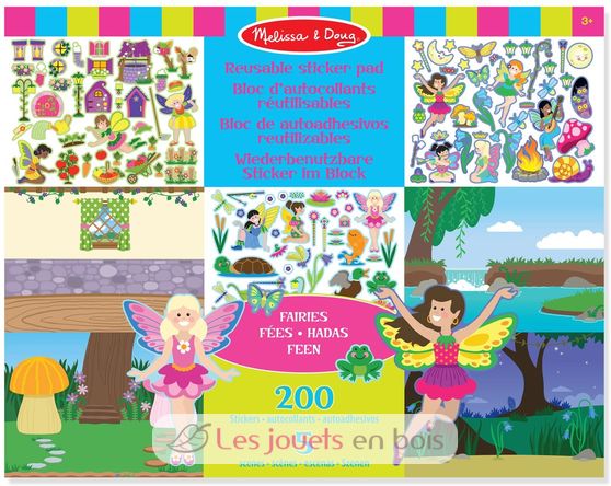 Reusable Sticker Pad - Fairies MD-18603 Melissa & Doug 1