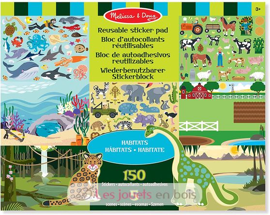 150 reusable stickers - Habitats theme MD-14196 Melissa & Doug 1