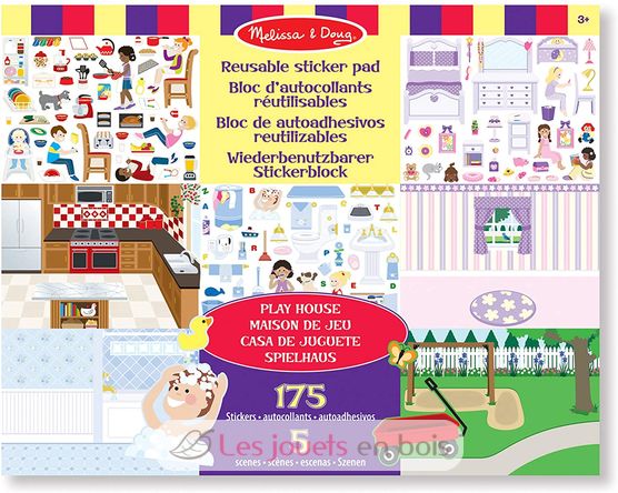 Reusable Sticker Pad - Play House! MD-14197 Melissa & Doug 1