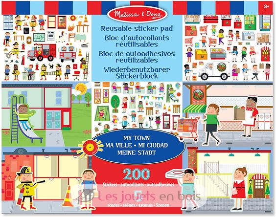 200 reusable stickers - My city MD-19114 Melissa & Doug 1