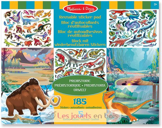 175 reusable stickers - Prehistoric animals MD-19341 Melissa & Doug 1
