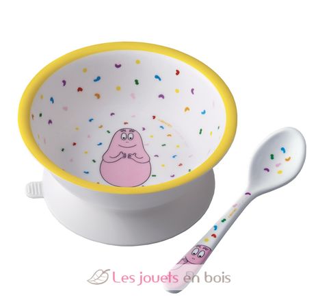 Barbapapa suction bowl with spoon PJ-BA702R Petit Jour 1