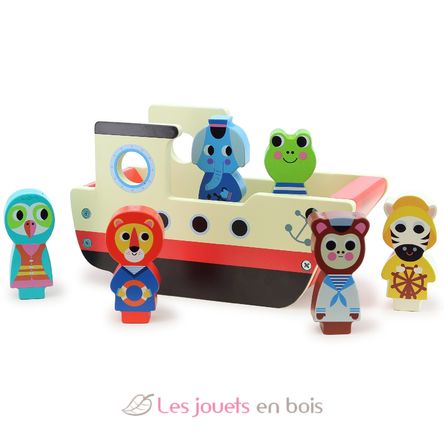 Boat with animals sounds V7643 Vilac 1