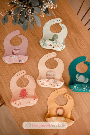 Silicone bib - Munchy the bear SJ-SI2003 Sassi Junior 2