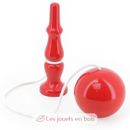 Red solid wood cup-and-ball V7203R Vilac 2