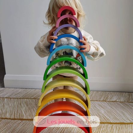 Wooden Stacking Rainbow - Large BJ498 Bigjigs Toys 6