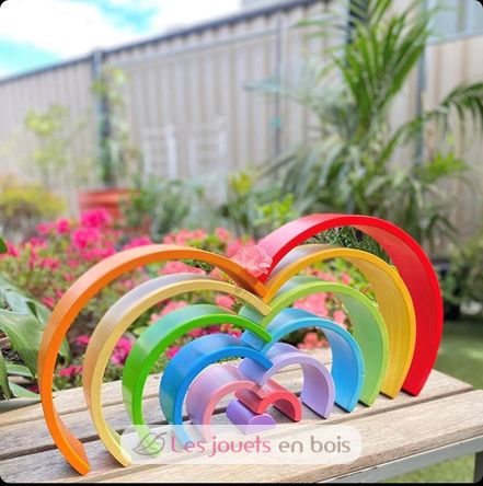 Wooden Stacking Rainbow - Large BJ498 Bigjigs Toys 8