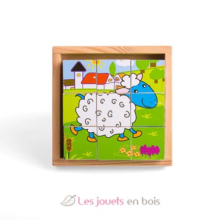 Animal Cube Puzzle BJ536 Bigjigs Toys 4