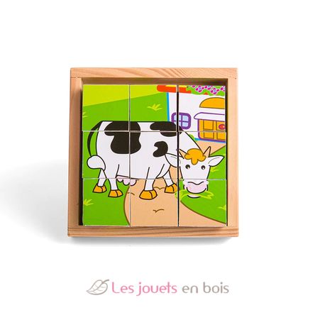 Animal Cube Puzzle BJ536 Bigjigs Toys 2