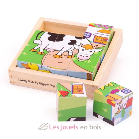 Animal Cube Puzzle BJ536 Bigjigs Toys 1