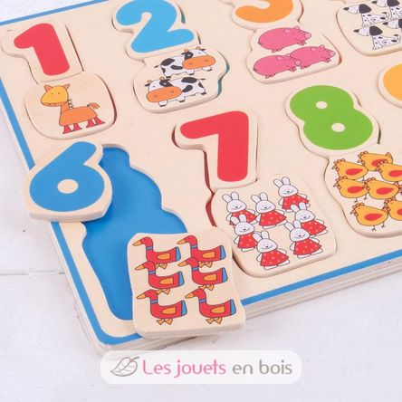 Number and colour matching puzzle BJ549 Bigjigs Toys 3
