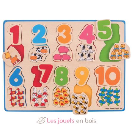 Number and colour matching puzzle BJ549 Bigjigs Toys 2