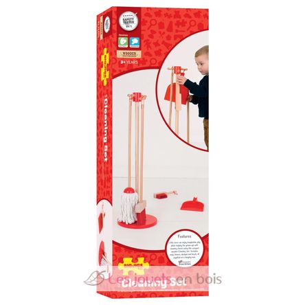 Red Cleaning Set BJ693 Bigjigs Toys 7