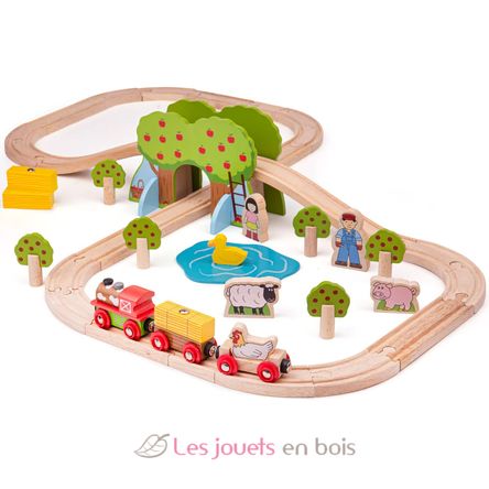 Farm Train Set BJT036 Bigjigs Toys 1