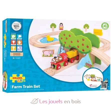 Farm Train Set BJT036 Bigjigs Toys 7