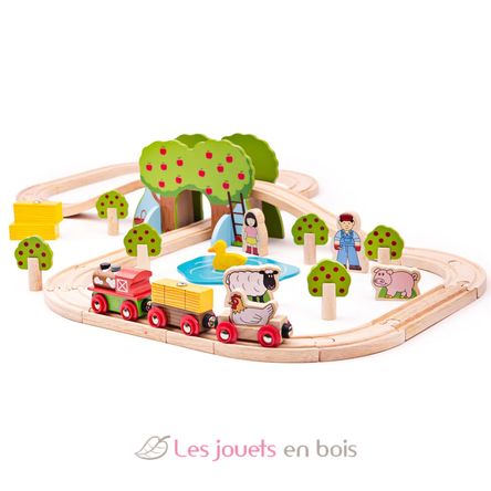 Farm Train Set BJT036 Bigjigs Toys 8