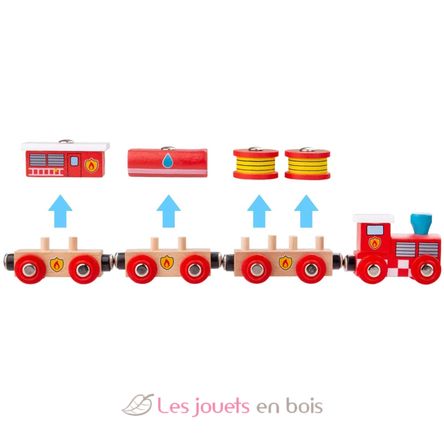 Fire and Rescue Train BJT474 Bigjigs Toys 3