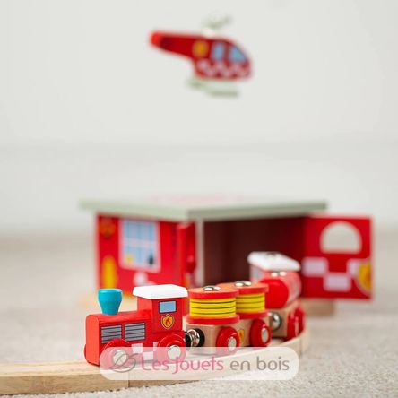 Fire and Rescue Train BJT474 Bigjigs Toys 5