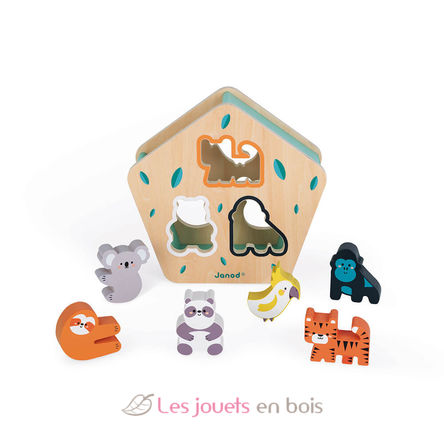 Animal shapes wooden sorting box J08612 Janod 3