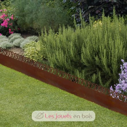 Lawn edging rust curls rolled up ED-PS29 Esschert Design 2