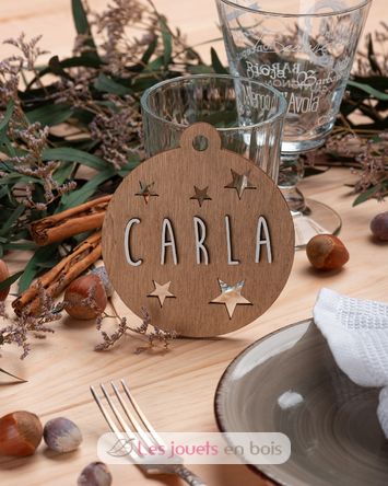 Customisable Christmas ball natural wood VI-BN10 Vintiun 3