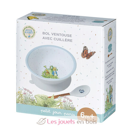 Peter rabbit suction bowl with spoon PJ-BP702P Petit Jour 2