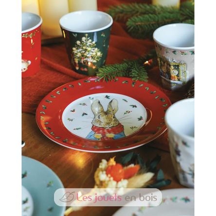 Plate Peter Rabbit Christmas red 20cm PJ-BP924N Petit Jour 2