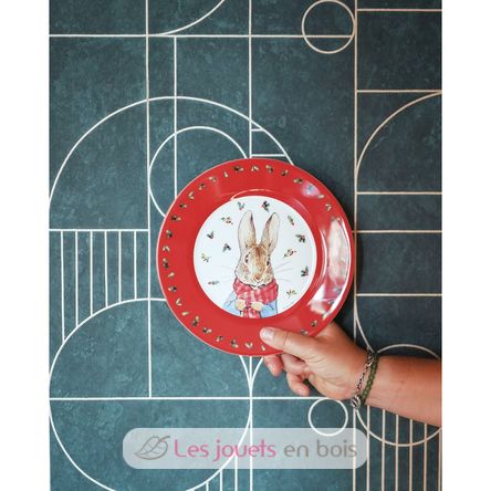 Plate Peter Rabbit Christmas red 20cm PJ-BP924N Petit Jour 3
