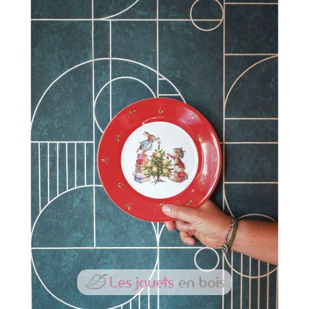 Plate Peter Rabbit Christmas with Jeannot 20cm PJ-BP925N Petit Jour 2