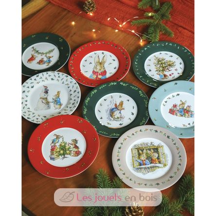 Plate Peter Rabbit Christmas with Jeannot 20cm PJ-BP925N Petit Jour 3