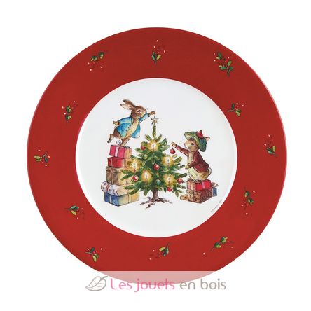 Plate Peter Rabbit Christmas with Jeannot 20cm PJ-BP925N Petit Jour 1