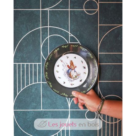 Plate Peter Rabbit Christmas green 20cm PJ-BP926N Petit Jour 2