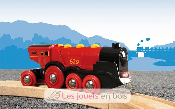 Red locomotive BR33592-1791 Brio 4
