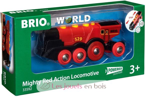 Red locomotive BR33592-1791 Brio 6