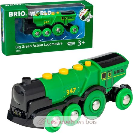 Green locomotive BR-33593 Brio 1
