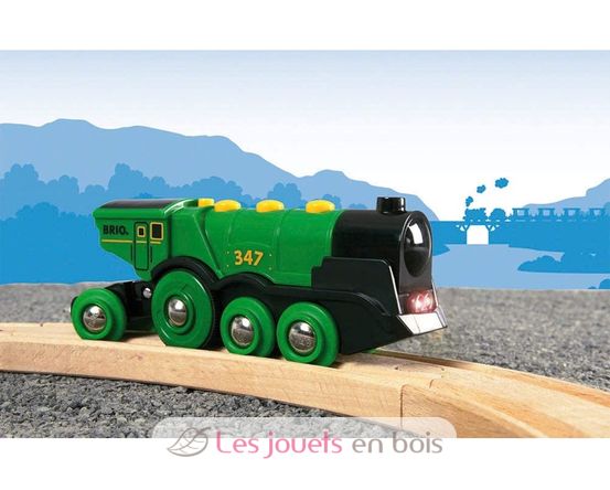 Green locomotive BR-33593 Brio 3