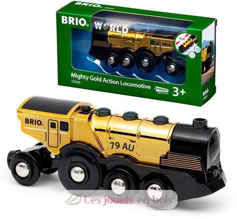 Gold locomotive BR-33630 Brio 1