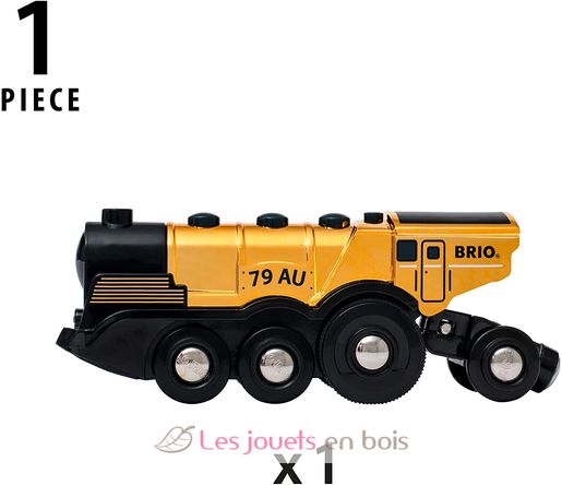 Gold locomotive BR-33630 Brio 7