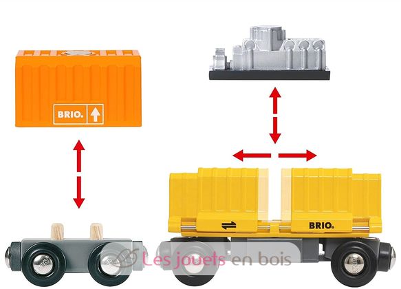 Three-Wagon Cargo Train BR-33982 Brio 4