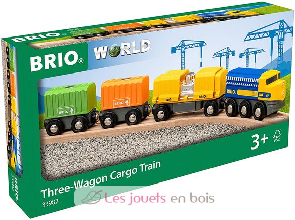 Three-Wagon Cargo Train BR-33982 Brio 2