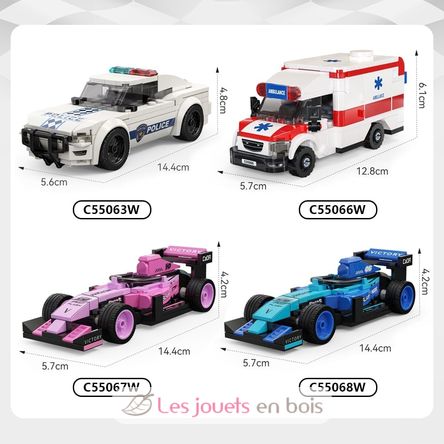 Set of 8 mini vehicles to build C55048W CaDA 8