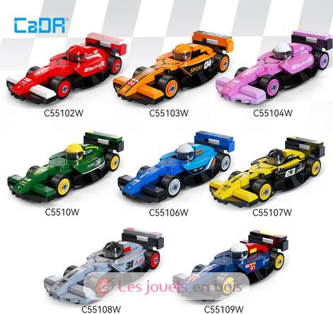 Set of 8 mini racing cars to build C55101W CaDA 3