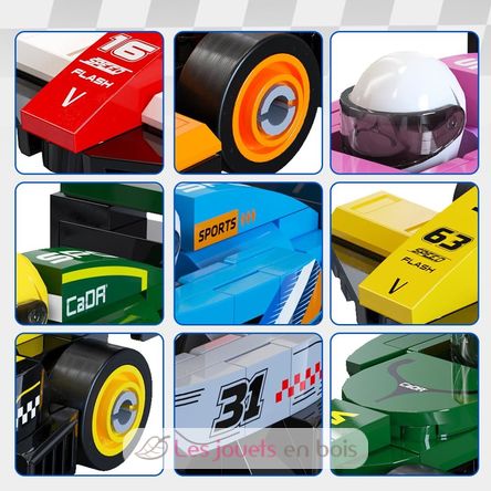 Set of 8 mini racing cars to build C55101W CaDA 6