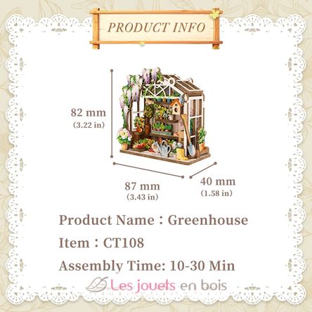 Mini Book Nook Greenhouse CT108 Cartartem 7
