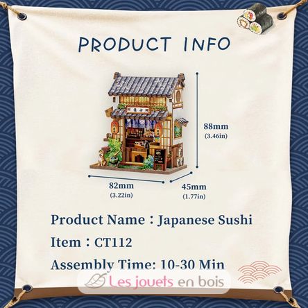 Mini Book Nook Japanese Sushi CT112 Cartartem 7